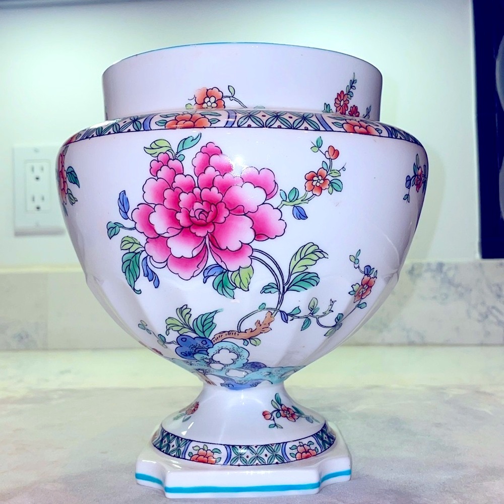 George Jones & Sons Crescent England Old Swansea Large Porcelain Flower Pot Urn